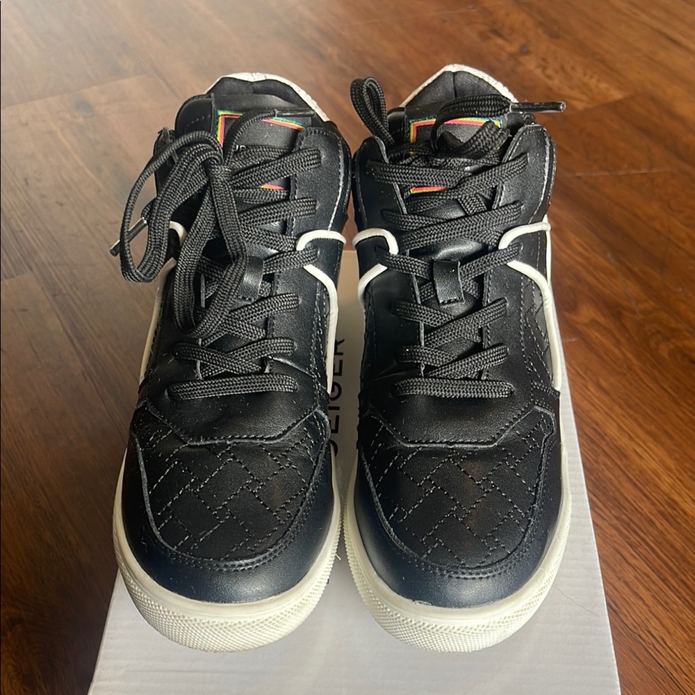Kurt Geiger Boys Lane High Top Sneakers - Black & White